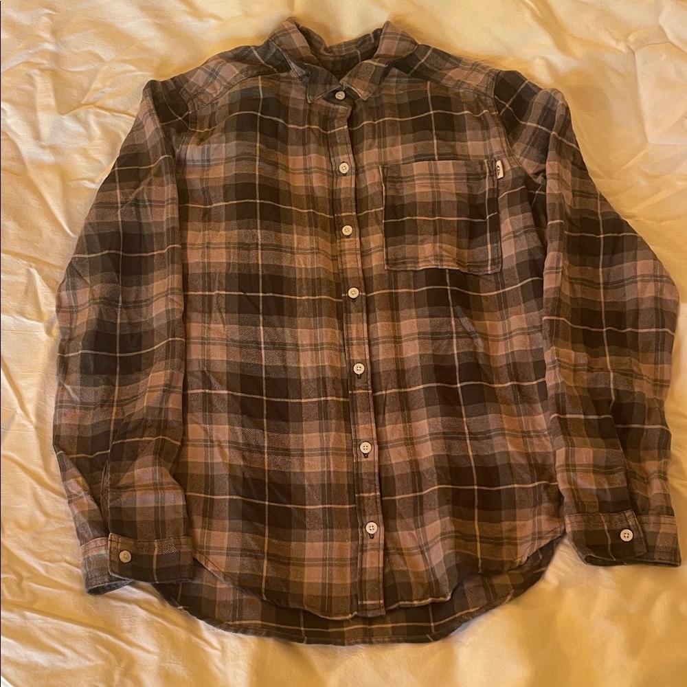 Abercrombie Kids Brown Plaid Casual Shirt